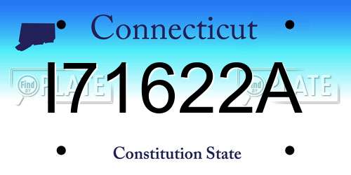 I71622A Connecticut License Plate