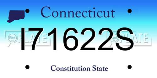 I71622S Connecticut License Plate