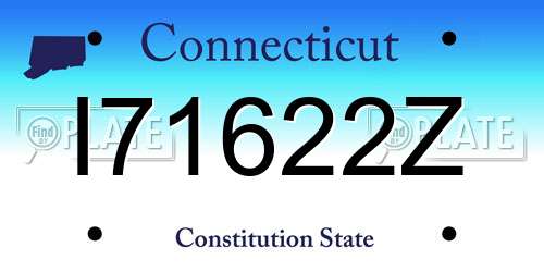 I71622Z Connecticut License Plate