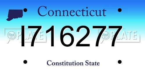 I716277 Connecticut License Plate