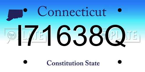 I71638Q Connecticut License Plate