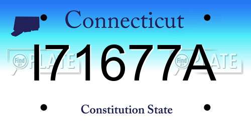 I71677A Connecticut License Plate