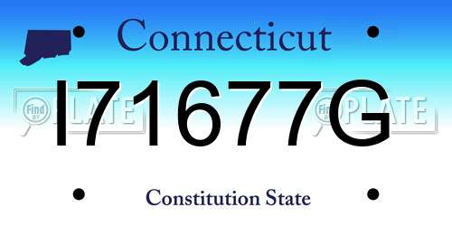 I71677G Connecticut License Plate