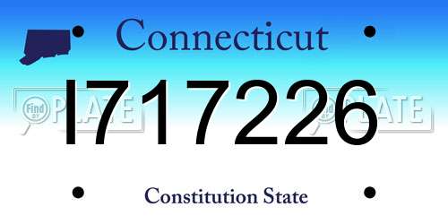 I717226 Connecticut License Plate