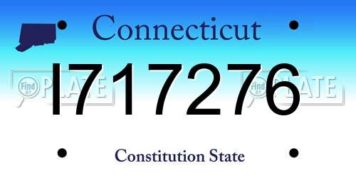 I717276 Connecticut License Plate