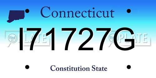 I71727G Connecticut License Plate