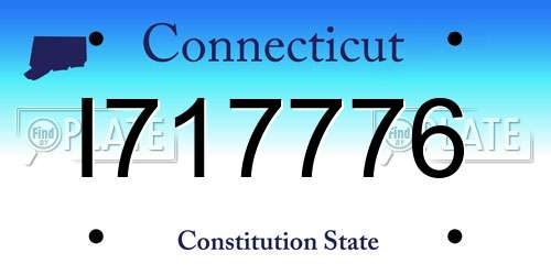 I717776 Connecticut License Plate