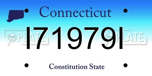 I71979I Connecticut License Plate