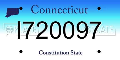 I720097 Connecticut License Plate