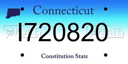 I720820 Connecticut License Plate