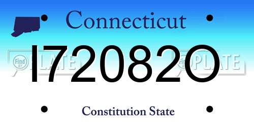 I72082O Connecticut License Plate
