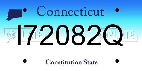 I72082Q Connecticut License Plate