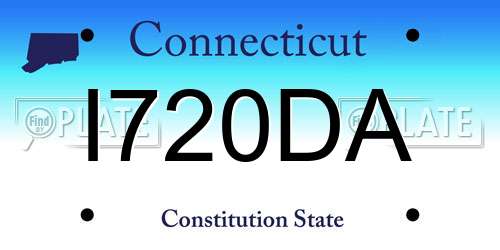 I720DA Connecticut License Plate