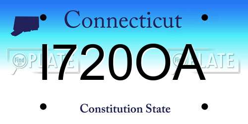 I720OA Connecticut License Plate