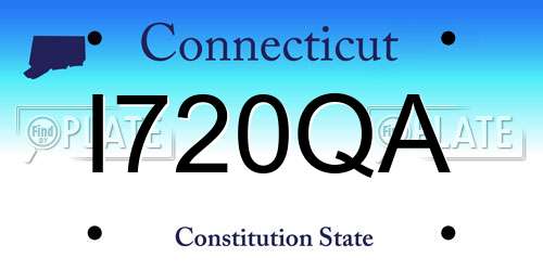 I720QA Connecticut License Plate