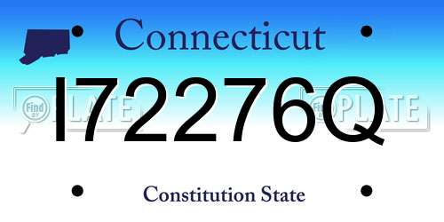 I72276Q Connecticut License Plate