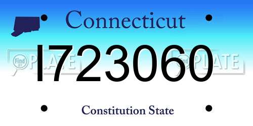 I723060 Connecticut License Plate
