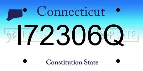 I72306Q Connecticut License Plate