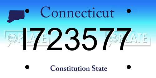 I723577 Connecticut License Plate