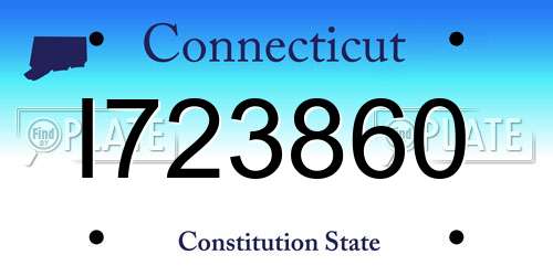 I723860 Connecticut License Plate