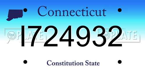 I724932 Connecticut License Plate