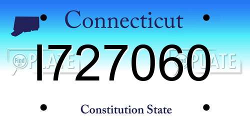 I727060 Connecticut License Plate
