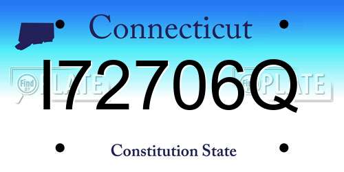I72706Q Connecticut License Plate