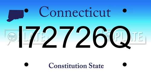 I72726Q Connecticut License Plate