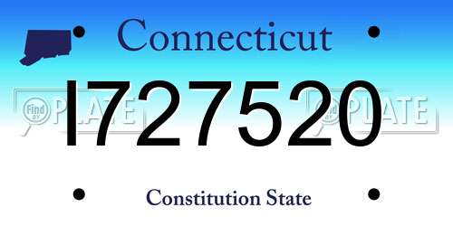I727520 Connecticut License Plate