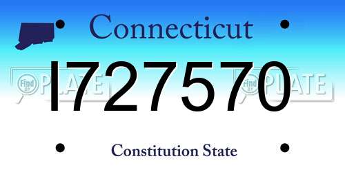 I727570 Connecticut License Plate