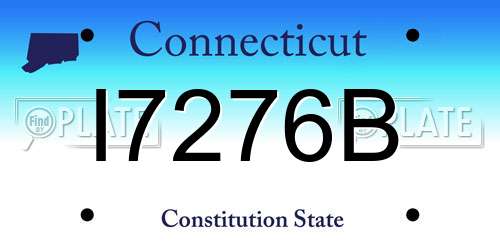 I7276B Connecticut License Plate