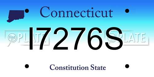 I7276S Connecticut License Plate