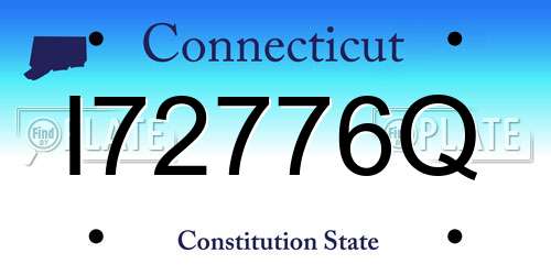 I72776Q Connecticut License Plate