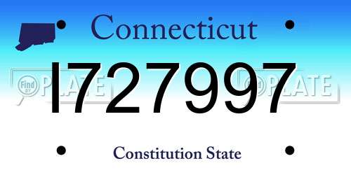 I727997 Connecticut License Plate
