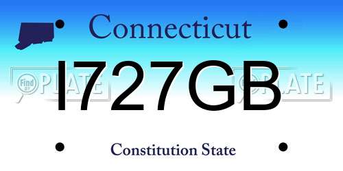 I727GB Connecticut License Plate