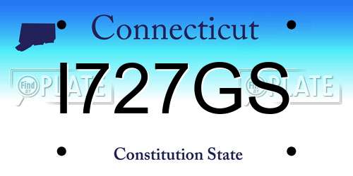 I727GS Connecticut License Plate