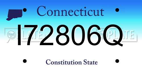 I72806Q Connecticut License Plate
