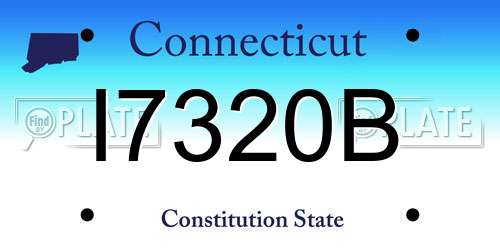 I7320B Connecticut License Plate