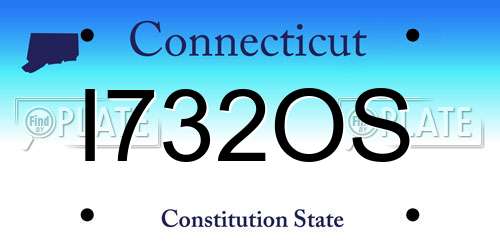 I732OS Connecticut License Plate