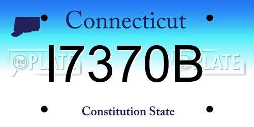I7370B Connecticut License Plate