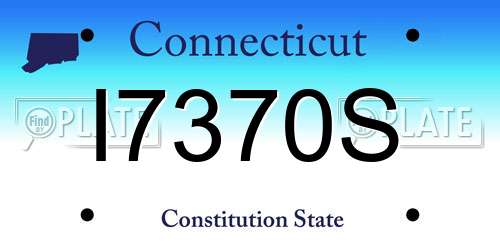I7370S Connecticut License Plate