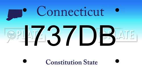 I737DB Connecticut License Plate