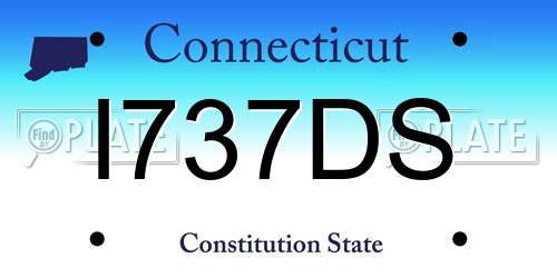 I737DS Connecticut License Plate