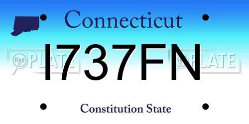 I737FN Connecticut License Plate