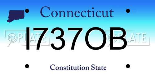 I737OB Connecticut License Plate