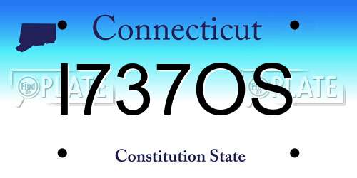 I737OS Connecticut License Plate