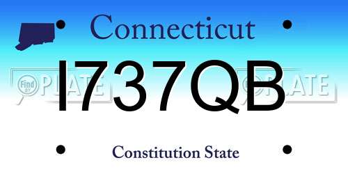 I737QB Connecticut License Plate
