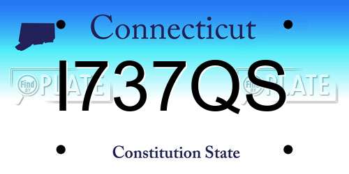 I737QS Connecticut License Plate