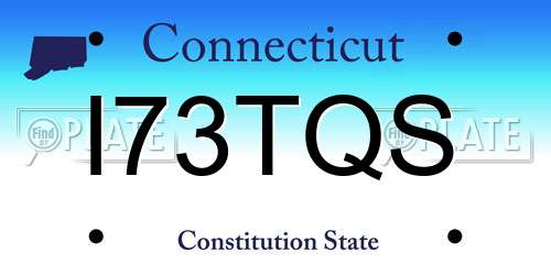 I73TQS Connecticut License Plate
