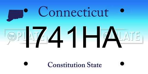 I741HA Connecticut License Plate